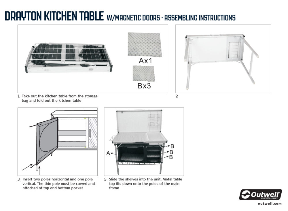 outwell drayton kitchen table