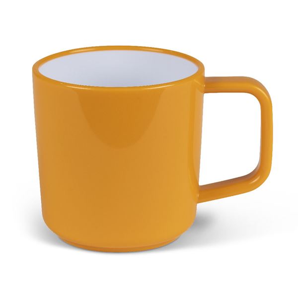 additional image for Kampa Sunset Yellow 4 Piece Melamine Mug Set