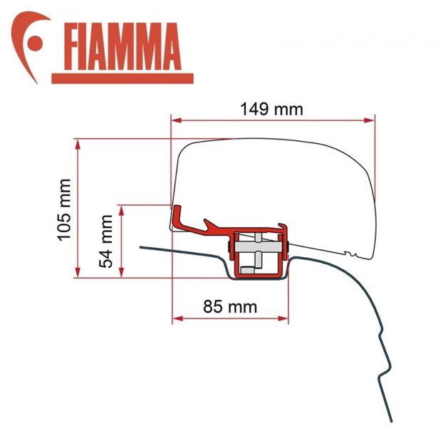 Fiamma Adaptor for F40 Awning on VW T5/T6 RHD