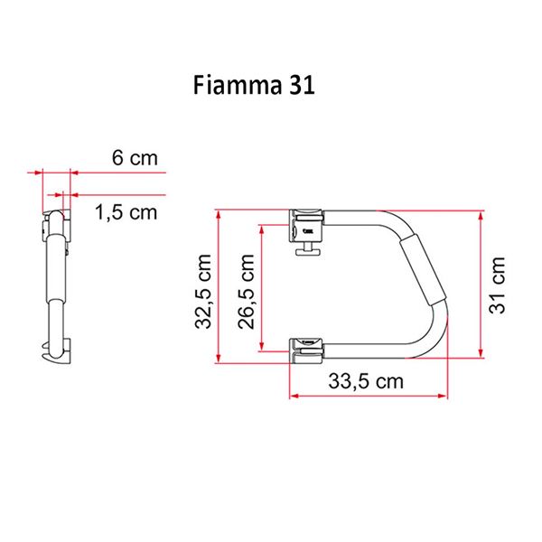 additional image for Fiamma Security 31 & 46 Caravan Door Handle