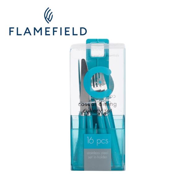 Flamefield Granite Aqua 16 Piece Cutlery Set