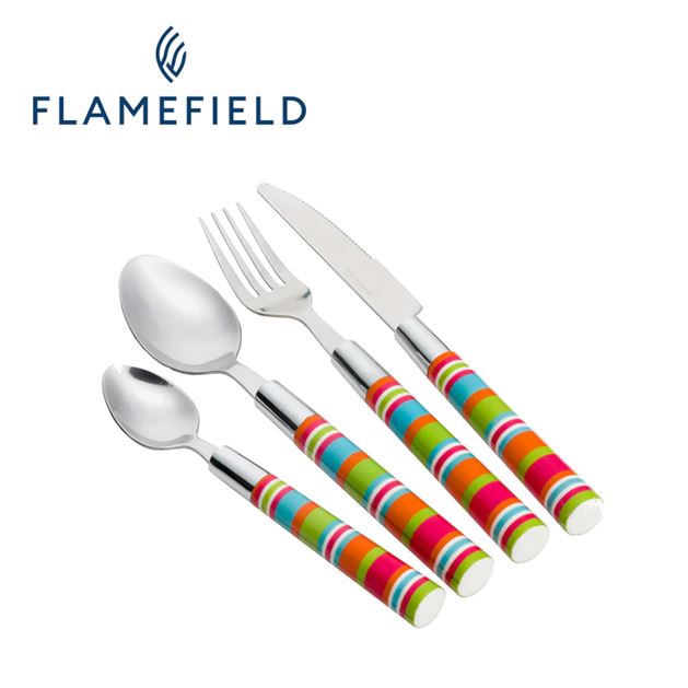 Flamefield Camper Smiles 16 Piece Cutlery Set