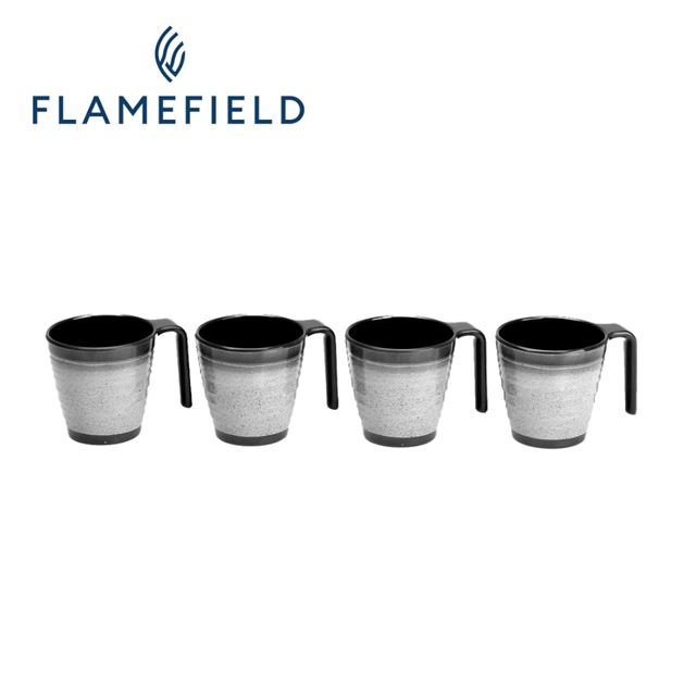 Flamefield Granite Grey 4 Piece Stackable Mug Set
