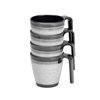 additional image for Flamefield Granite Grey 4 Piece Stackable Mug Set