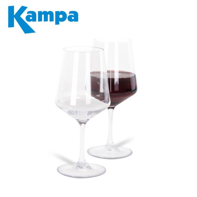 Kampa Pack of 2 Soho Polycarbonate Red Wine Glasses