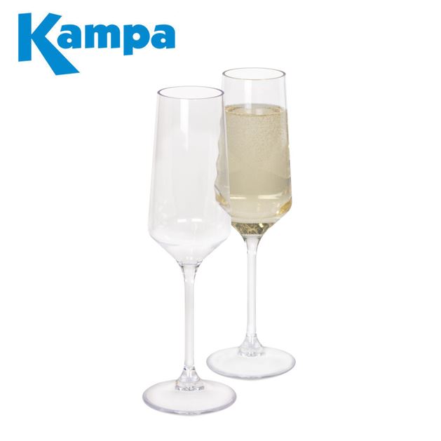 Kampa Pack Of 2 Soho Prosecco Flute Glasses