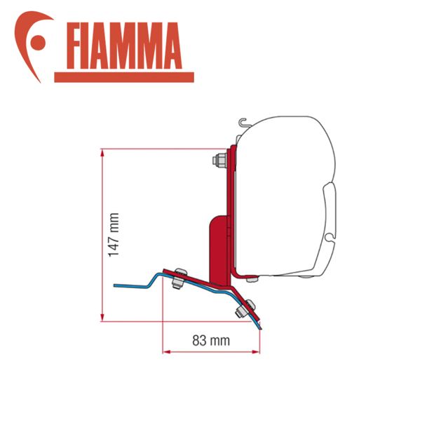 Fiamma Awning Adapter Kit - Ford Custom Deep Black