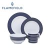 additional image for Flamefield Navy Pin Stripe 16 Piece Melamine Set