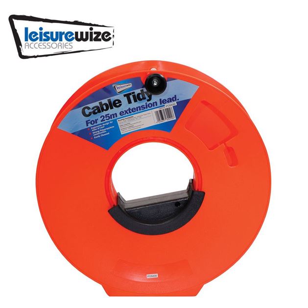 Cable Tidy Reel For 25m Hook Up Mains Lead
