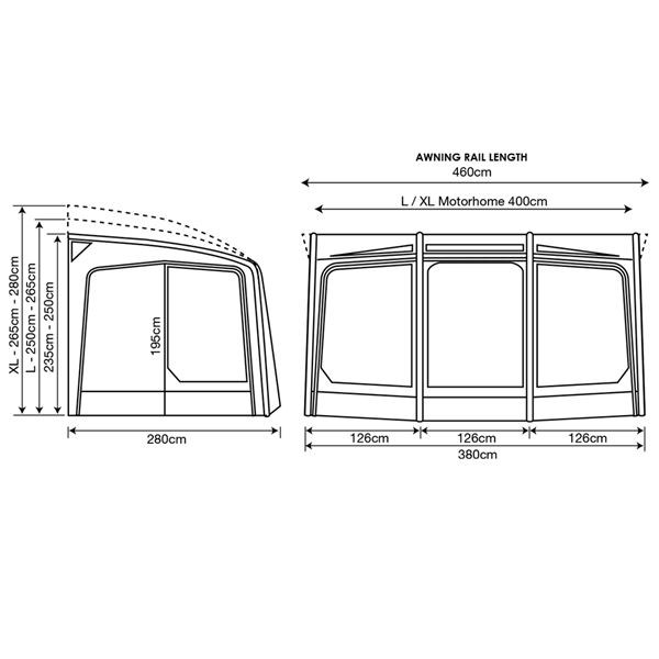 additional image for Outdoor Revolution Eclipse Pro 380 Awning - 2024 Model
