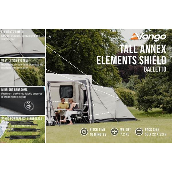 additional image for Vango Tall Annexe Elements Shield - Balletto - 2024 Model