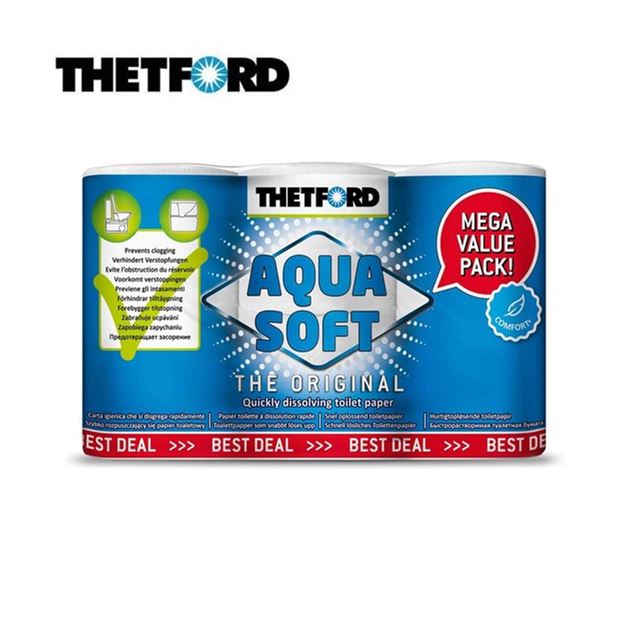Thetford Aqua Soft Toilet Paper - 6 Pack