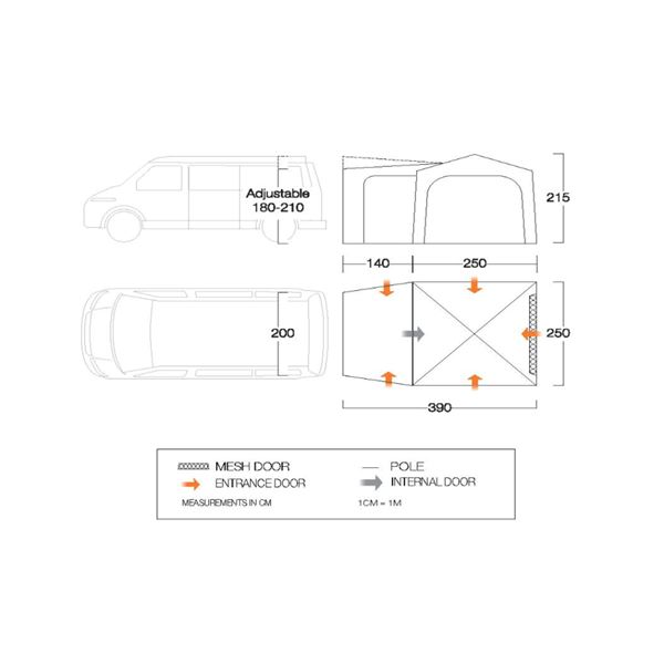 additional image for Vango Tailgate AirHub Low Driveaway Awning - 2024 Model