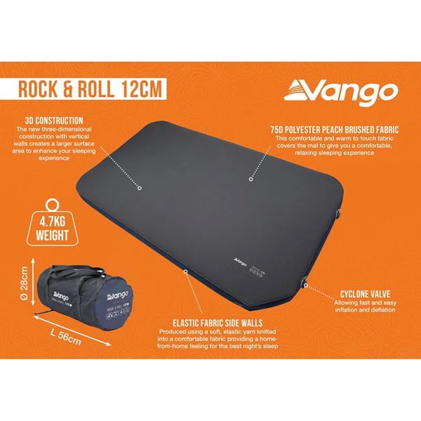 additional image for Vango Rock & Roll 12cm Self Inflating Mat