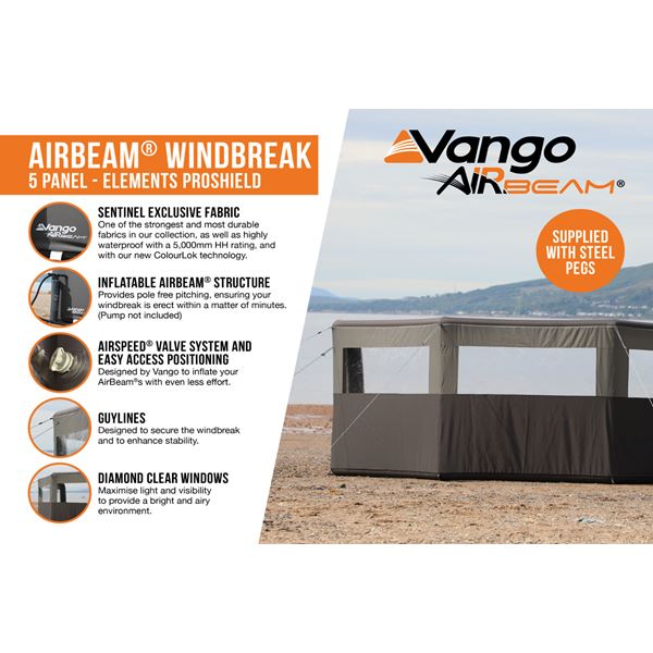 additional image for Vango AirBeam Windbreak - 5 Panel - Elements ProShield