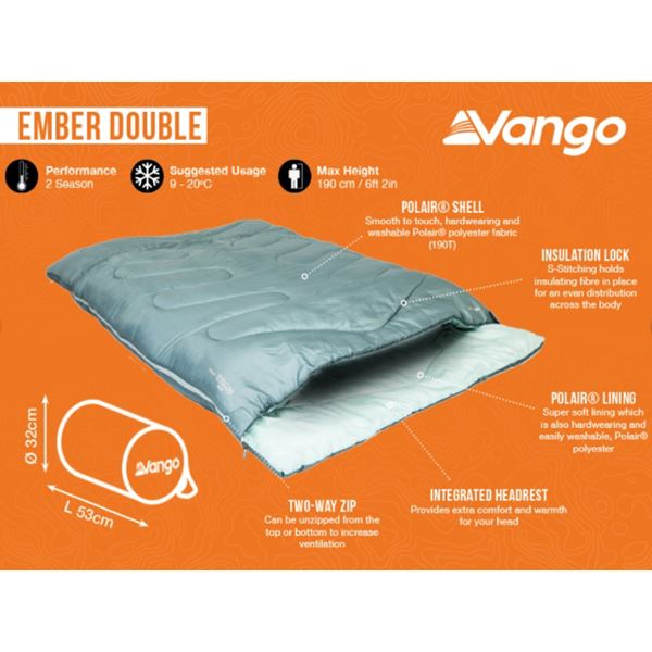 additional image for Vango Ember Double Sleeping Bag - 2024 Model