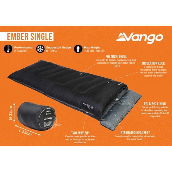 additional image for Vango Ember Single Sleeping Bag - 2024 Model