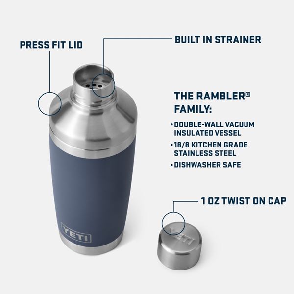 additional image for YETI Rambler 20oz Cocktail Shaker With Gift Box - All Colours