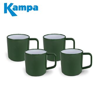 Kampa Fern Green 4 Piece Melamine Mug Set