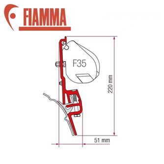 Fiamma F45 Awning Adapter Kit - VW T4 Brandup Top Rail
