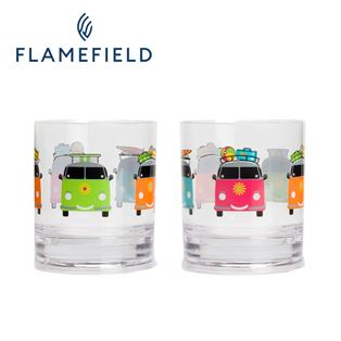 Flamefield Camper Smiles Short Tumblers - Pack of 2