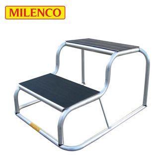 Milenco Aluminium Rubber Top Double Step