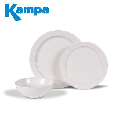 Kampa Kampa Classic White 12 Piece Melamine Set