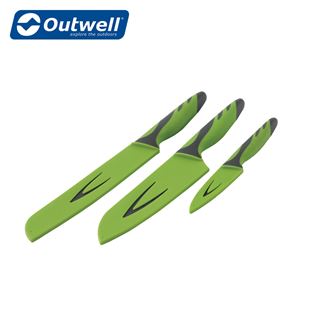 Outwell Matson Knife Set in Grey & Green